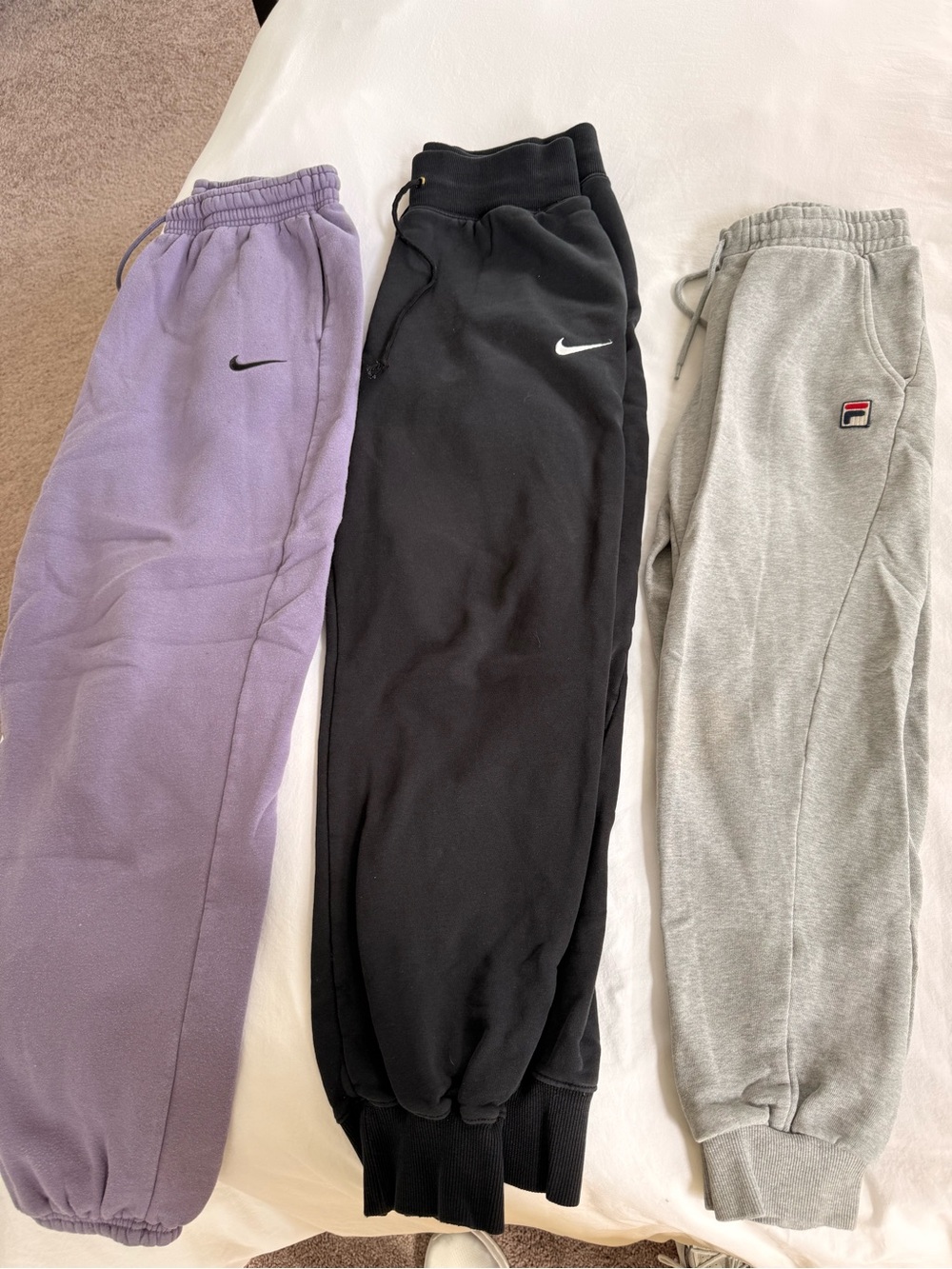 Jogger bundle! Black, grey & Lavender Fleece Joggers